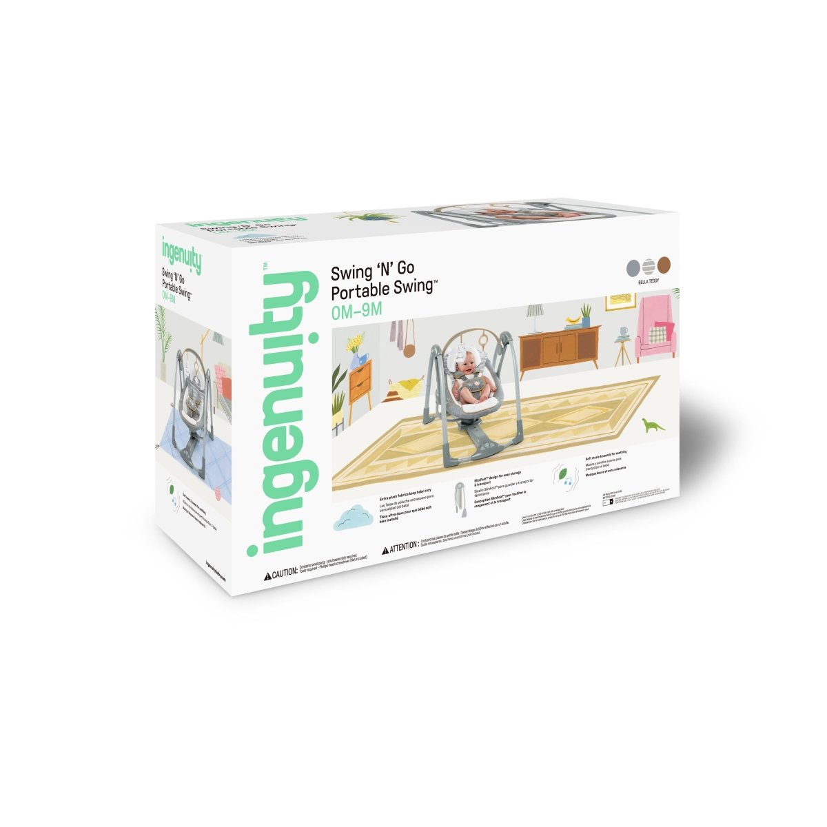 INGENUITY™ SNG PORTABLE SWING BOUT:BELLA TEDDY - Premium for Kids in Qatar | Toysaro.com